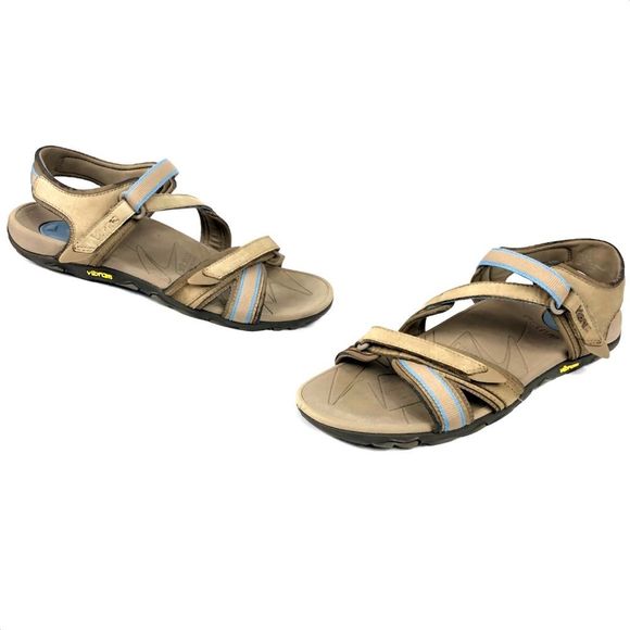 Vionic Vibram Taupe Blue Womens Sandal 